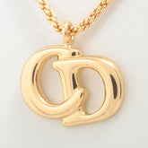 Christian Dior Logo Gold Necklace Costume Jewellery